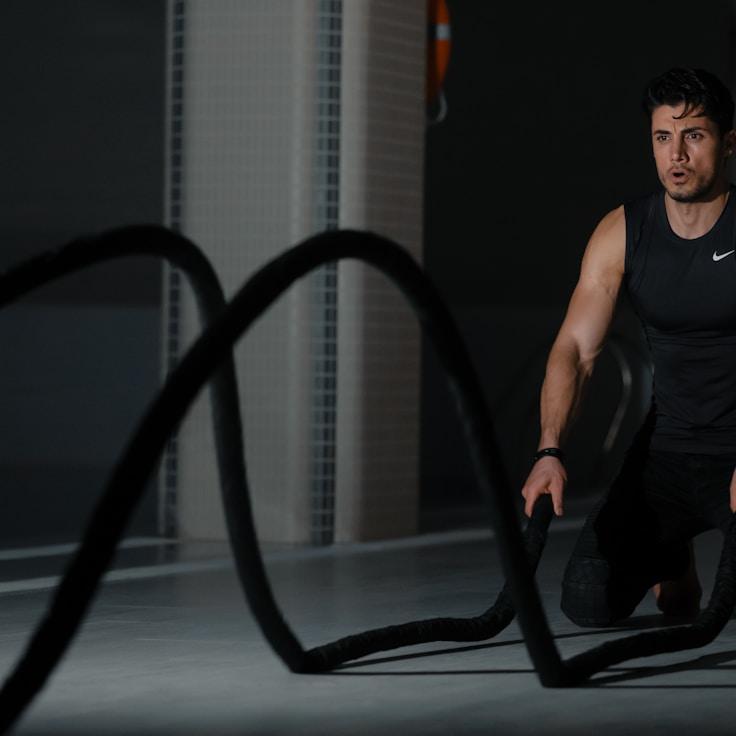 Wellness-focused fitness space with calm atmosphere